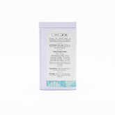 Back label of dental health powder for dogs showing dosage guide and organic ingredients